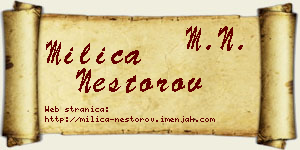 Milica Nestorov vizit kartica